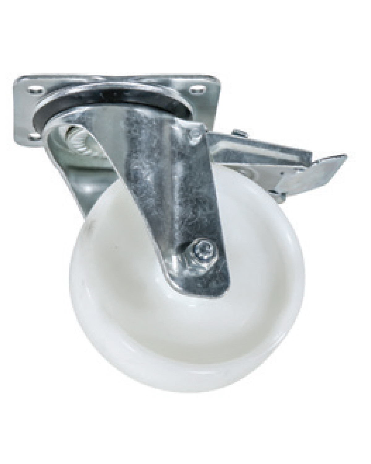 Nylon Wheel, set of 4, 2 fixed + 2 swivel wheels with brake