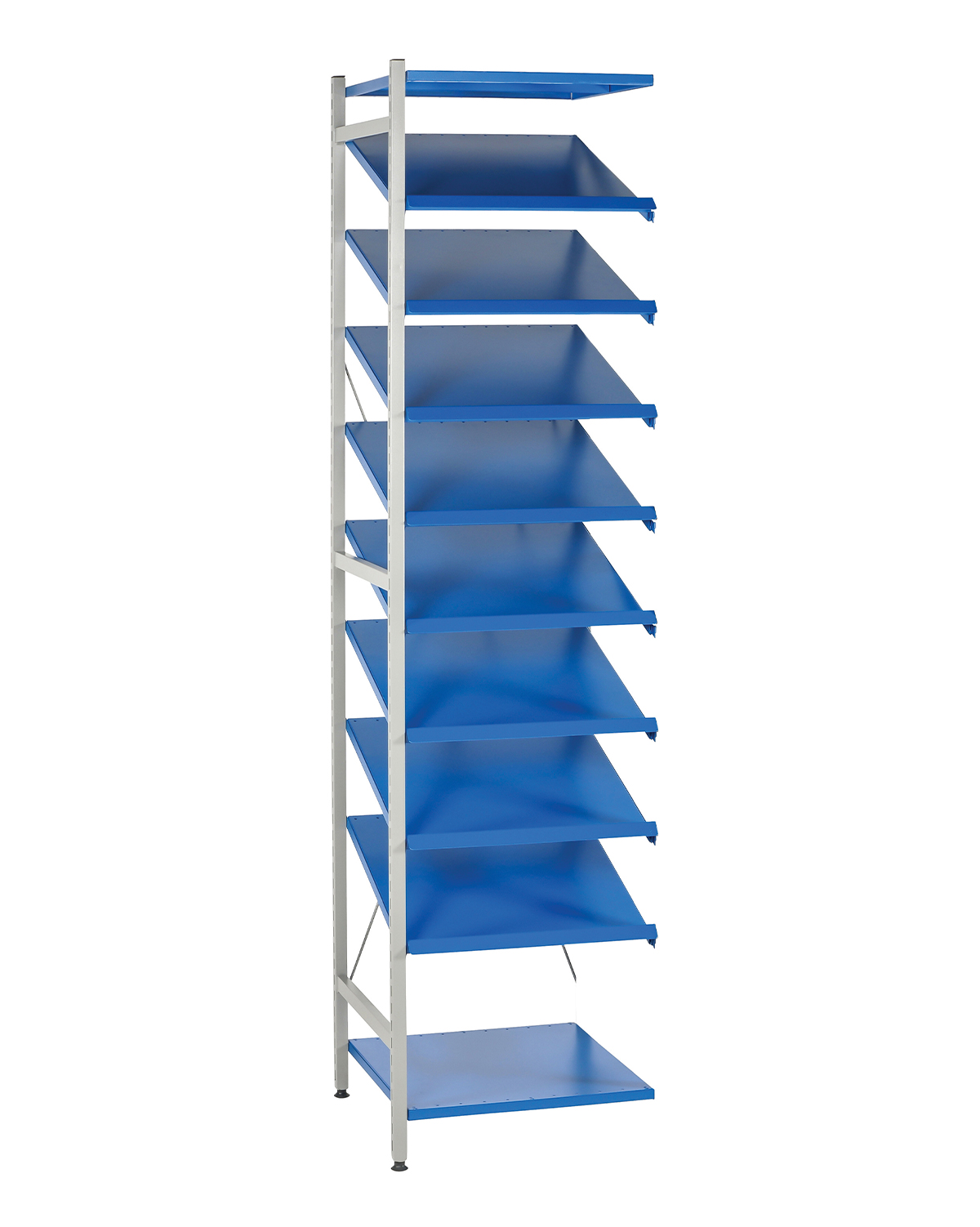 STORAGE Shelf Extension, 8 Angled + 2 Straight shelves, W 500 mm