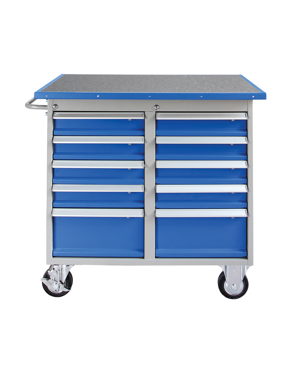 Mobile Workbench, 10 drawers, Vinyl worktop