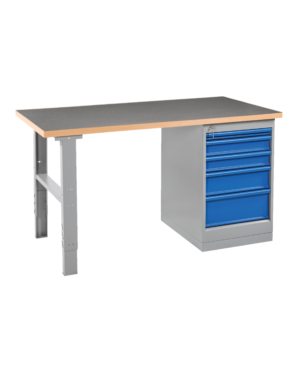 Workbench Strong, 5 drawers, Vinyl, W 1600 mm