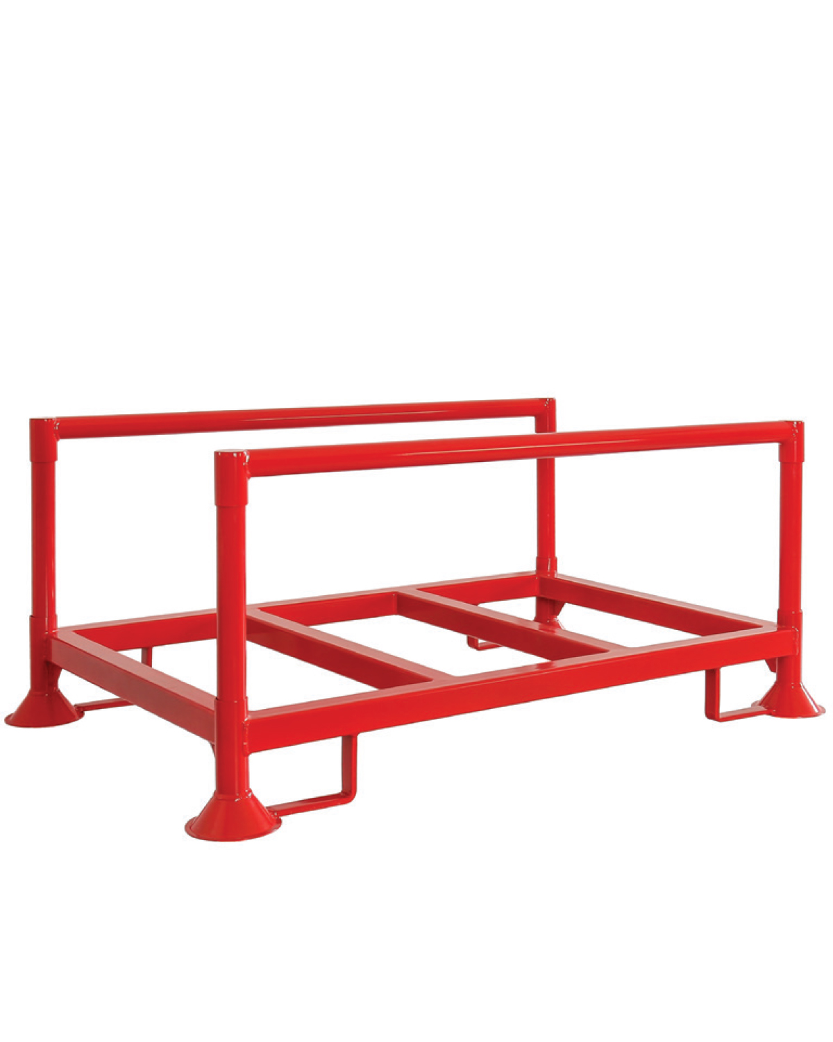 Stackable Steel Pallet, Basic, 4 tubes H 1200 mm + 2 Long Spacebars