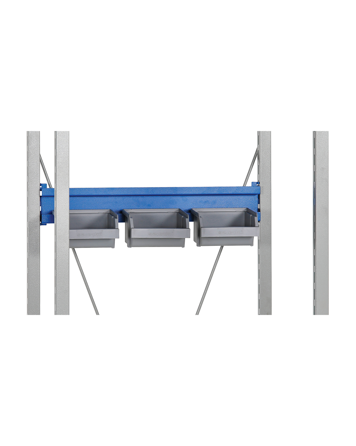 STORAGE Plastic bin Rack + 3 assembly hooks, W 500 mm