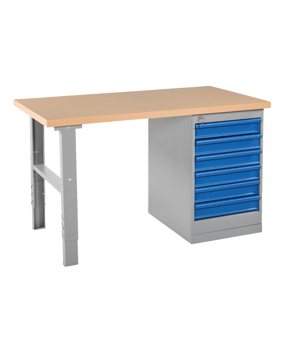 Workbench Strong, 6 drawers, Oil tempered, W 1600 mm