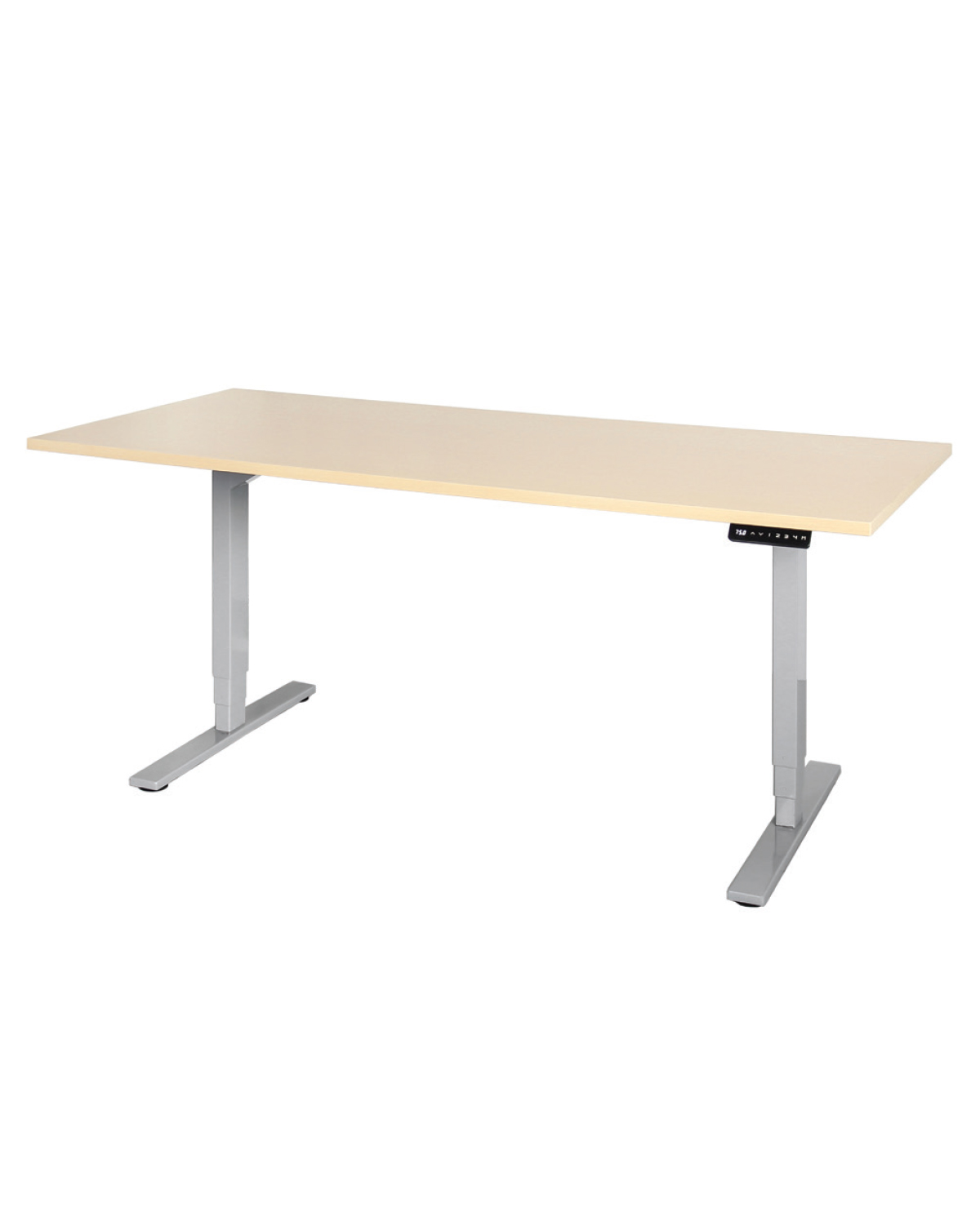 Office Standing Desk, Rectangle, Birch, W 1800 mm