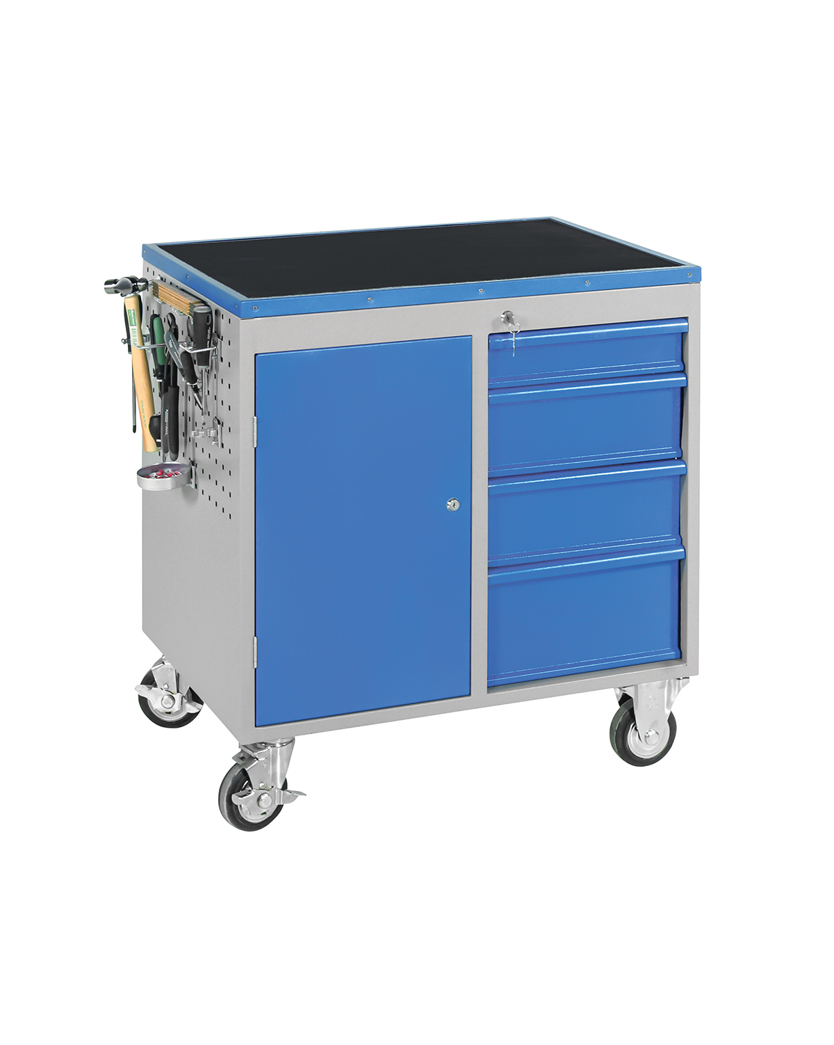 Tool Trolley, 4 drawers + 2 shelves