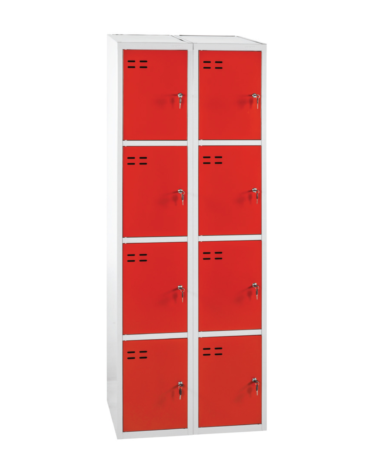 Storage Locker Red, W 700 mm, 8-door