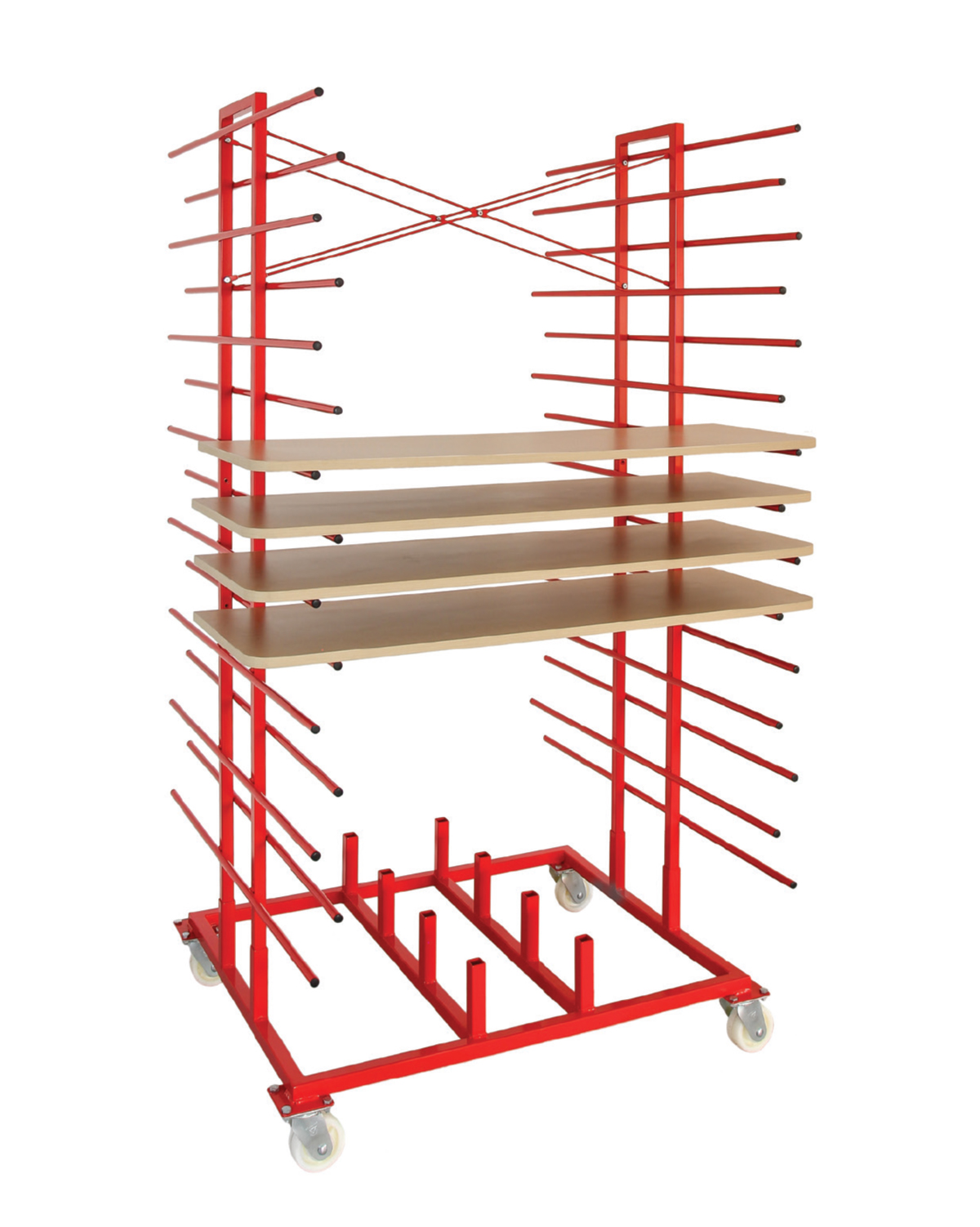 Drying Trolley, Flexible, Depth 1065 mm + Crossbar