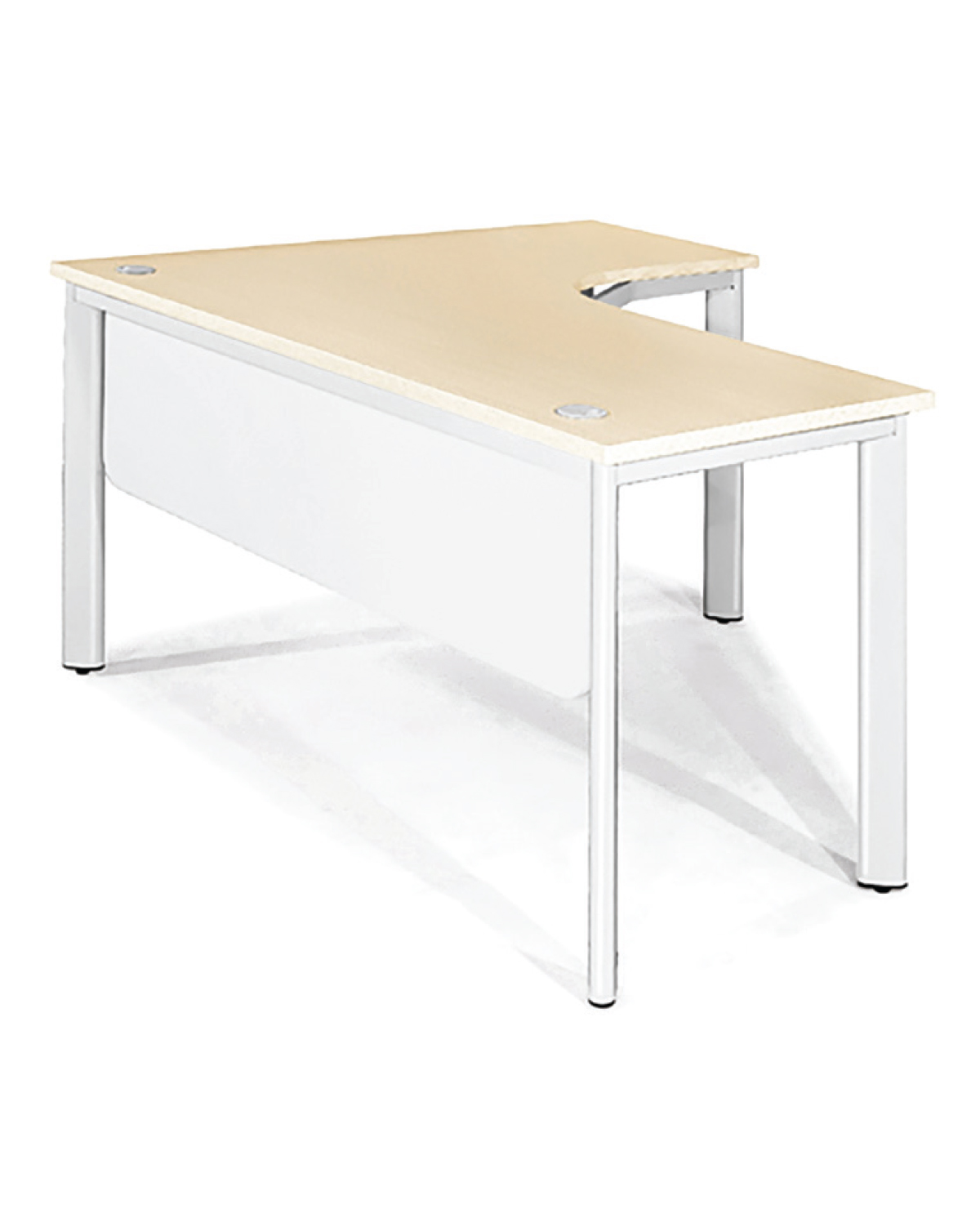 L-Shape Corner Desk, Birch, W 1400 mm, Right corner