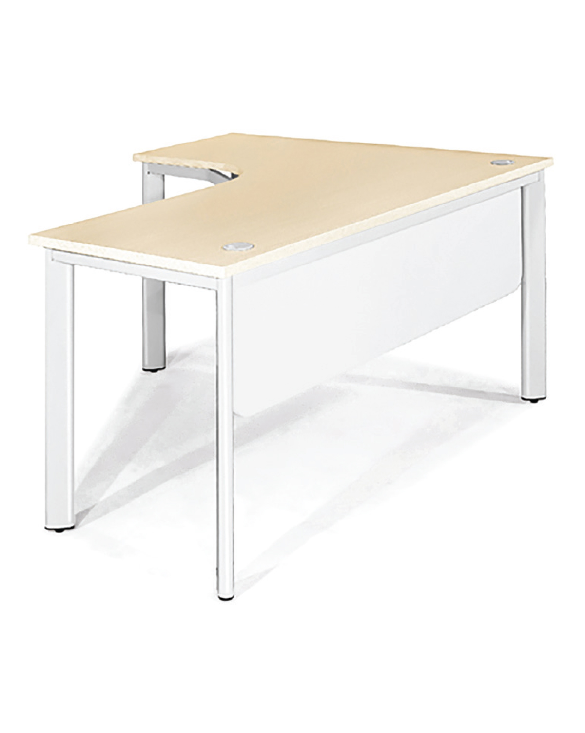 L-Shape Corner Desk, Birch, W 1400 mm, Left corner