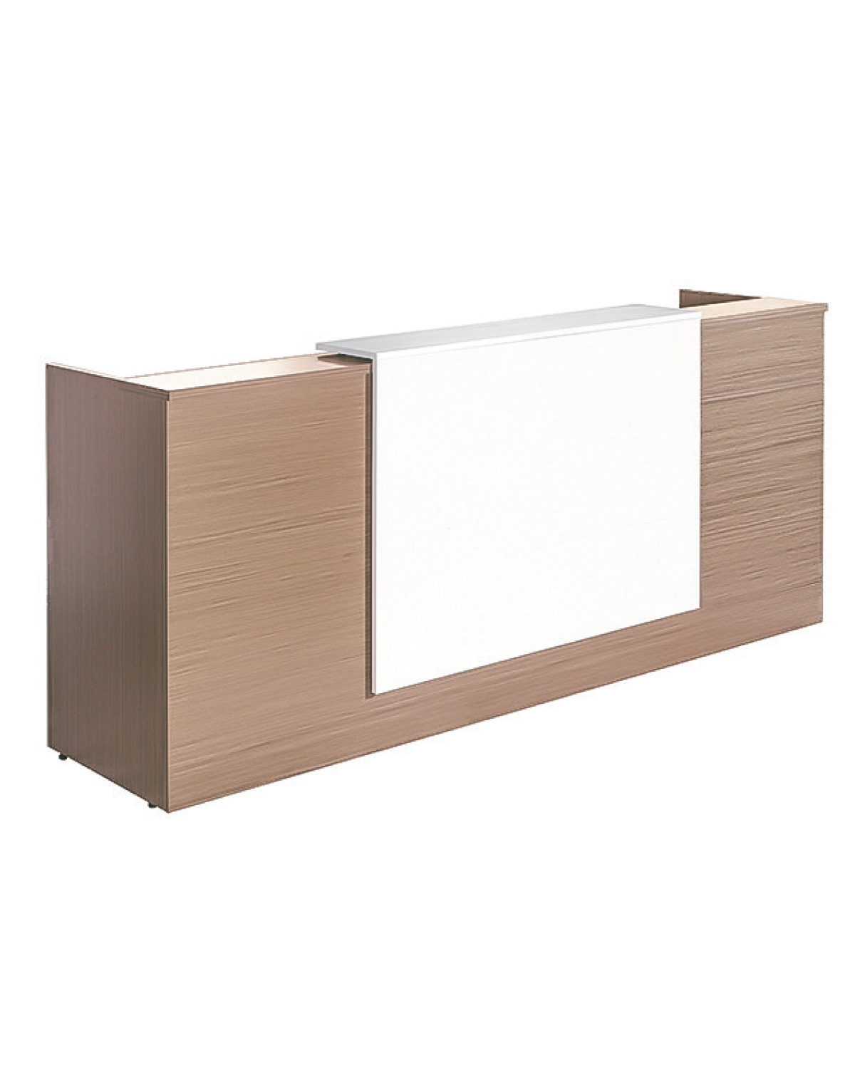 Office Reception Desk, High, Walnut, W 2400 mm