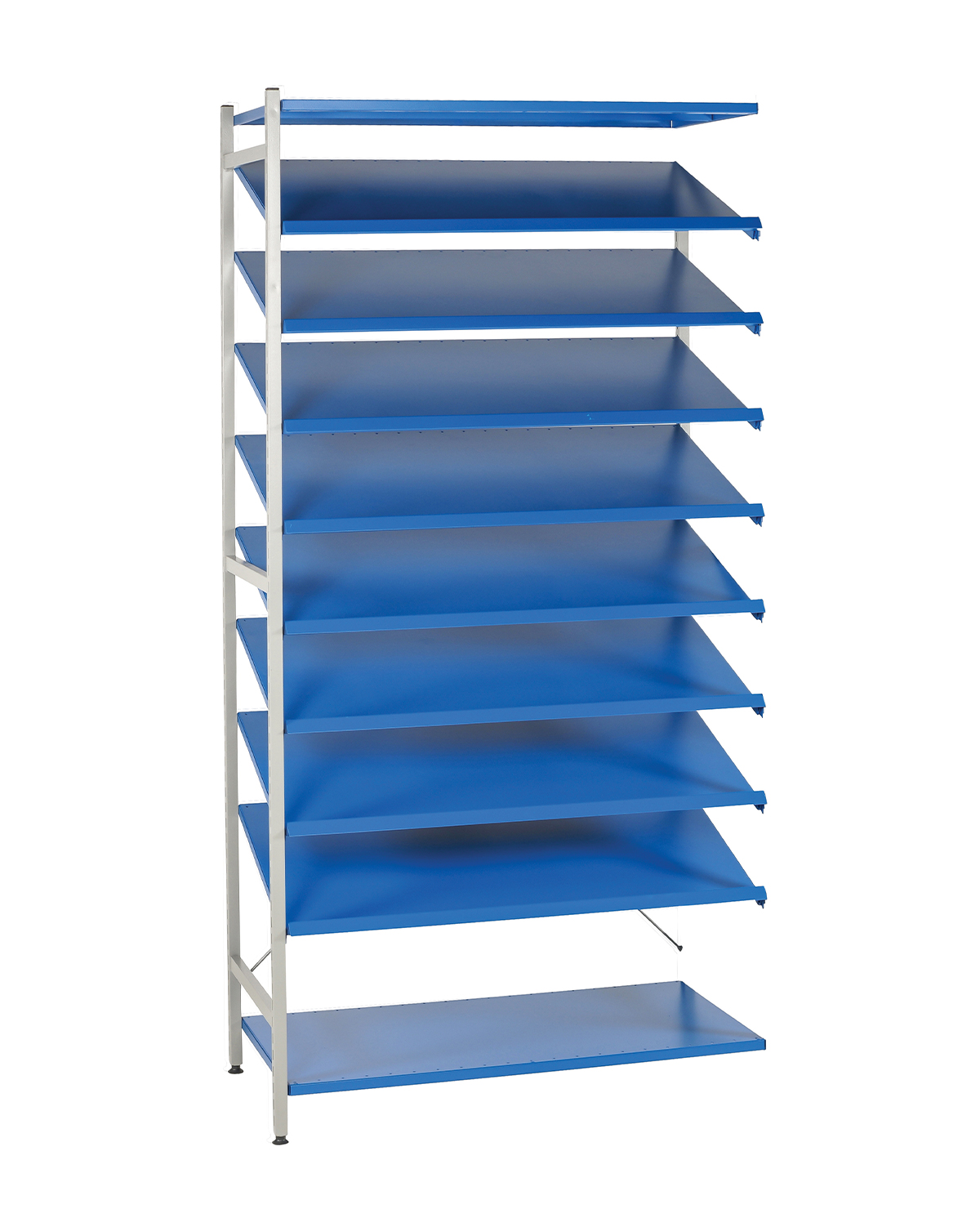 STORAGE Shelf Extension, 8 Angled + 2 Straight shelves, W 1000 mm