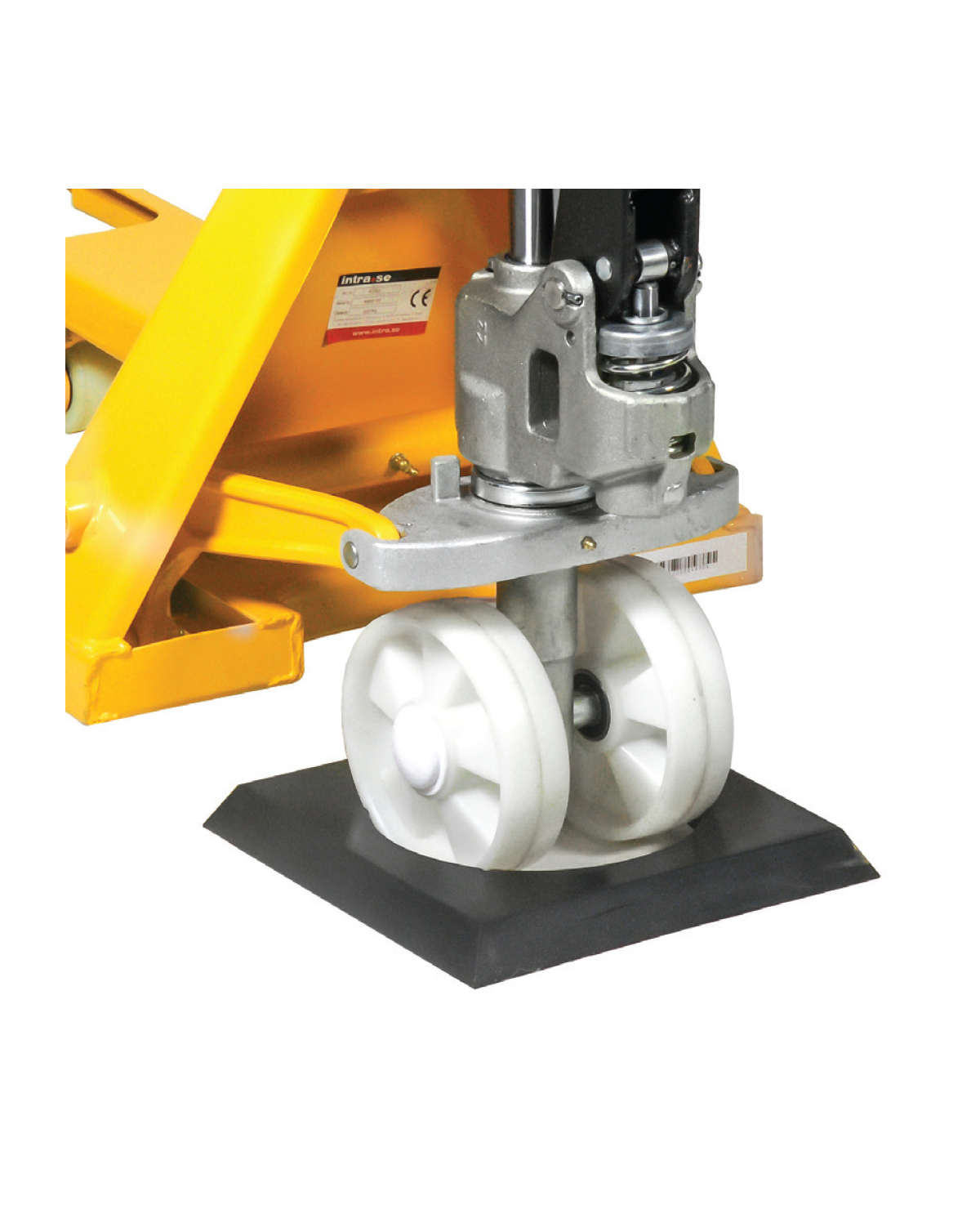 Pallet Truck Stopper, Black Rubber
