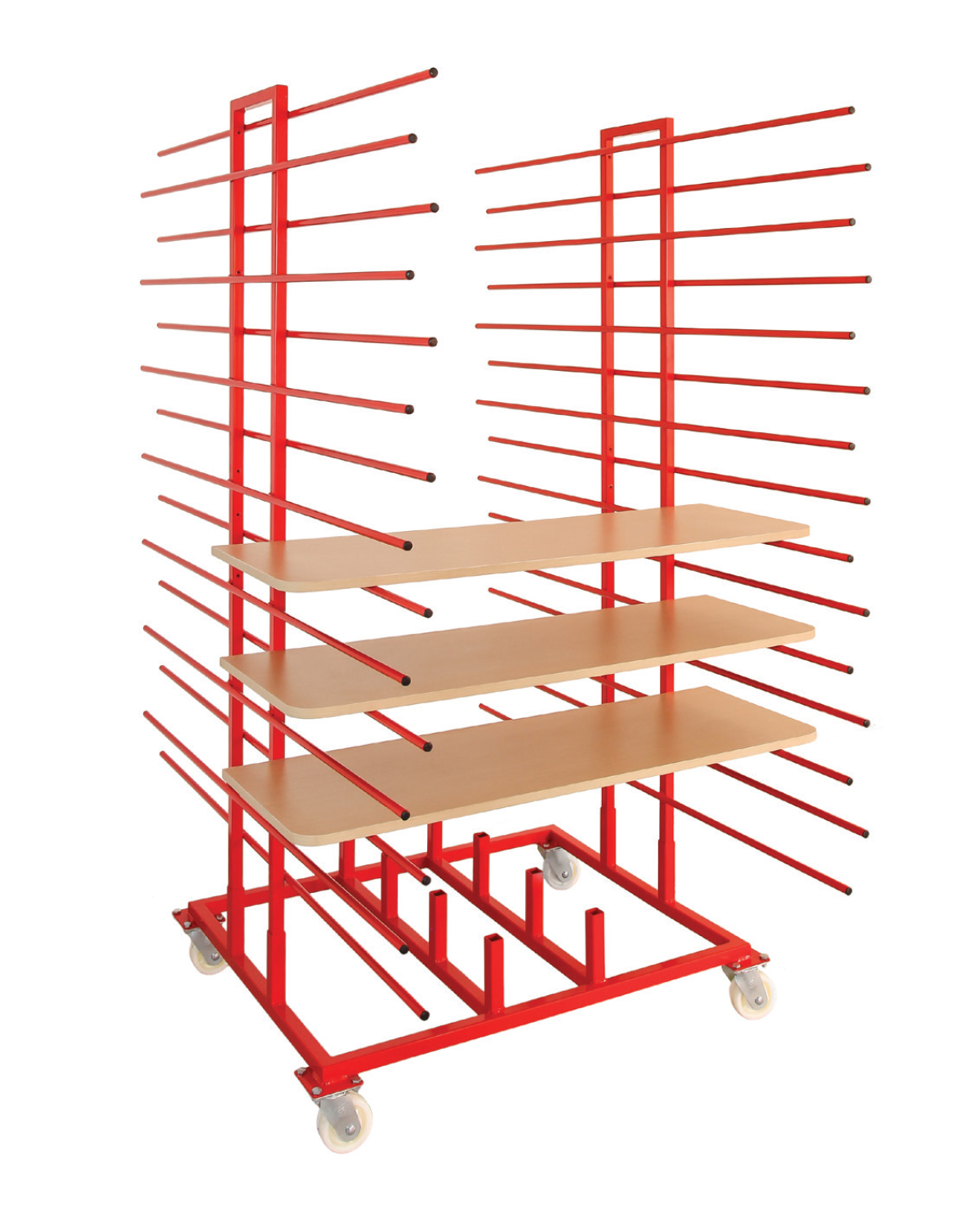 Drying Trolley, Flexible, Depth 1465 mm + Crossbar