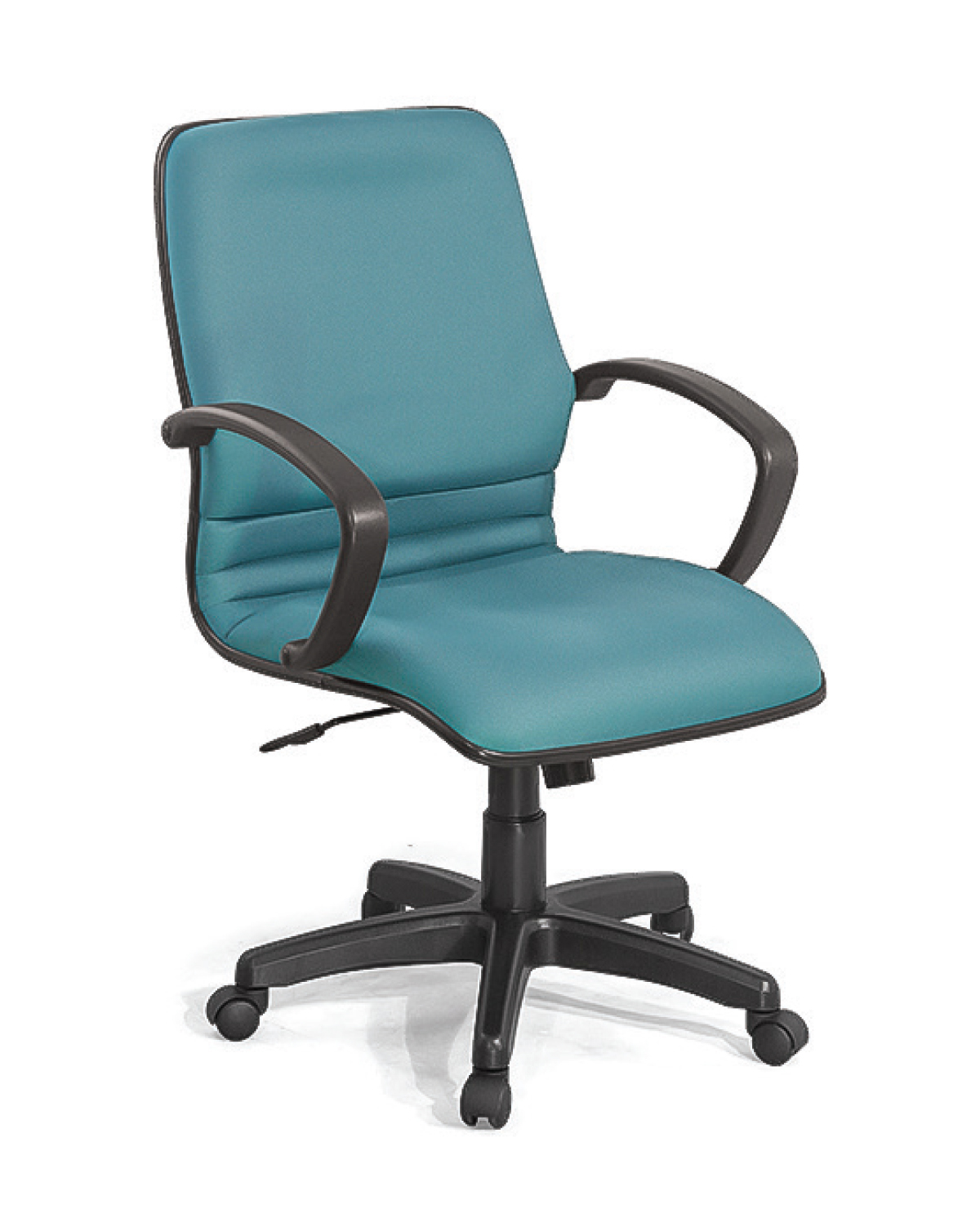 Office Swivel Chair, Blue green fabric