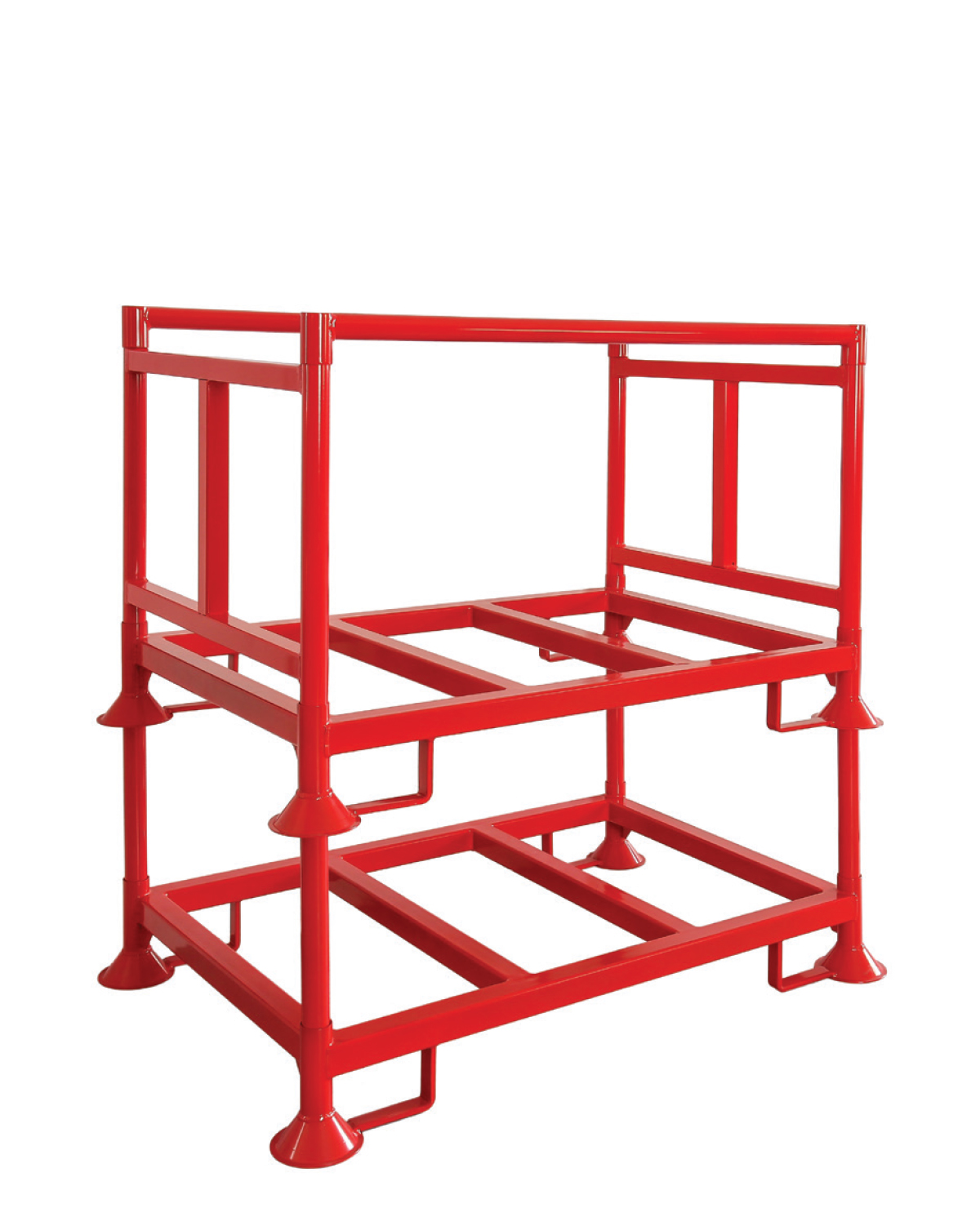 Stackable Steel Pallet, 2 levels with 2 Short Sides H 500 mm