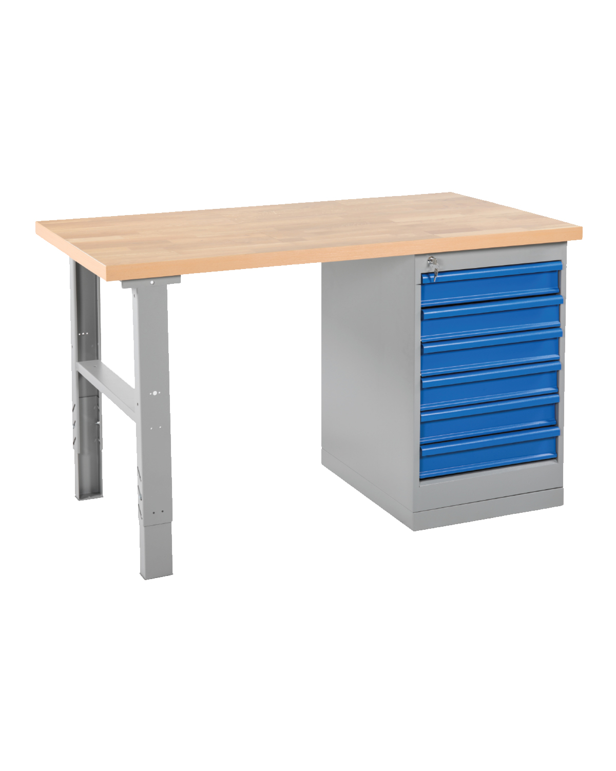 Workbench Strong, 6 drawers, Oak, W 2000 mm