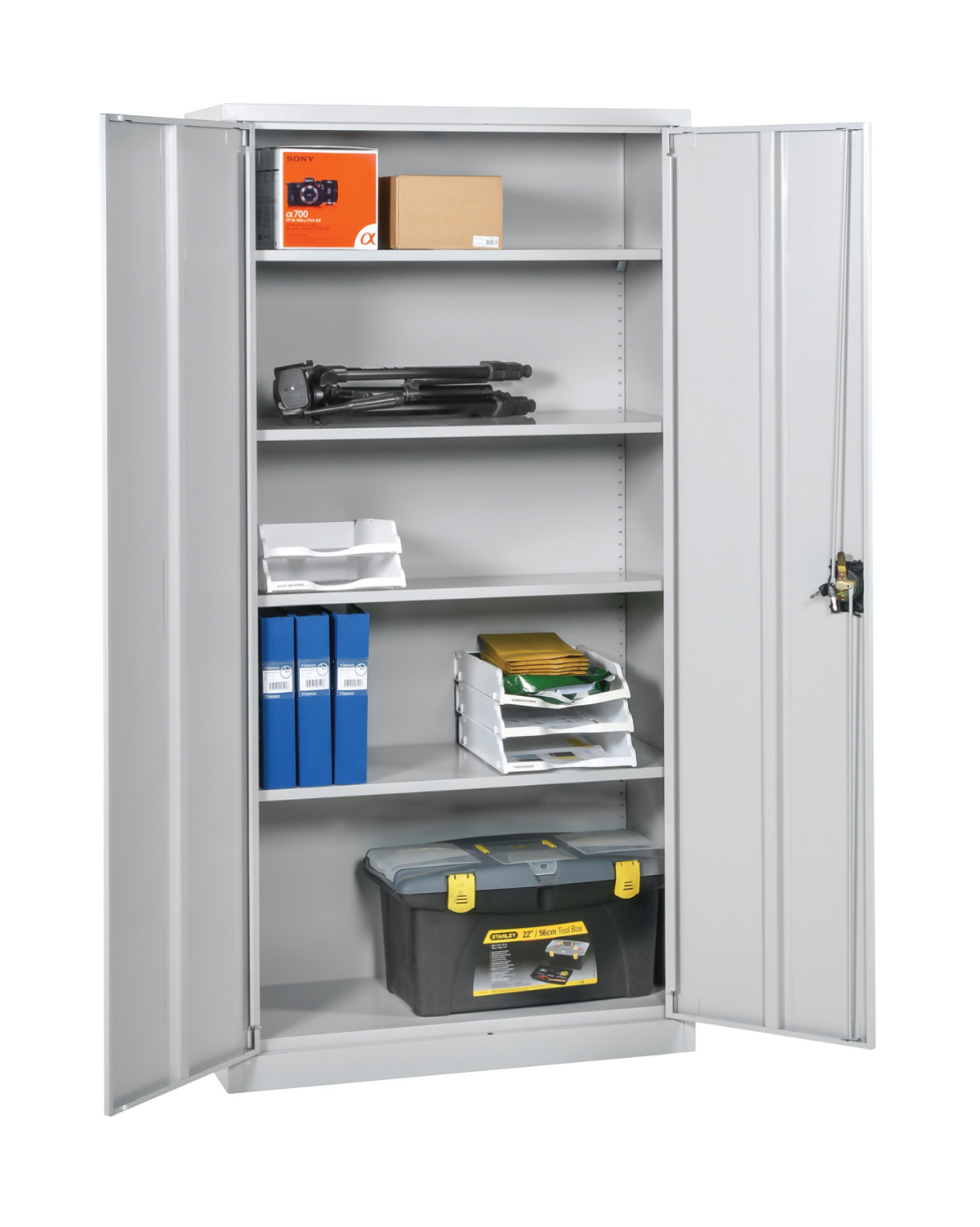 Storage Cabinet Economy, Grey, W 900 mm x H 1800 mm