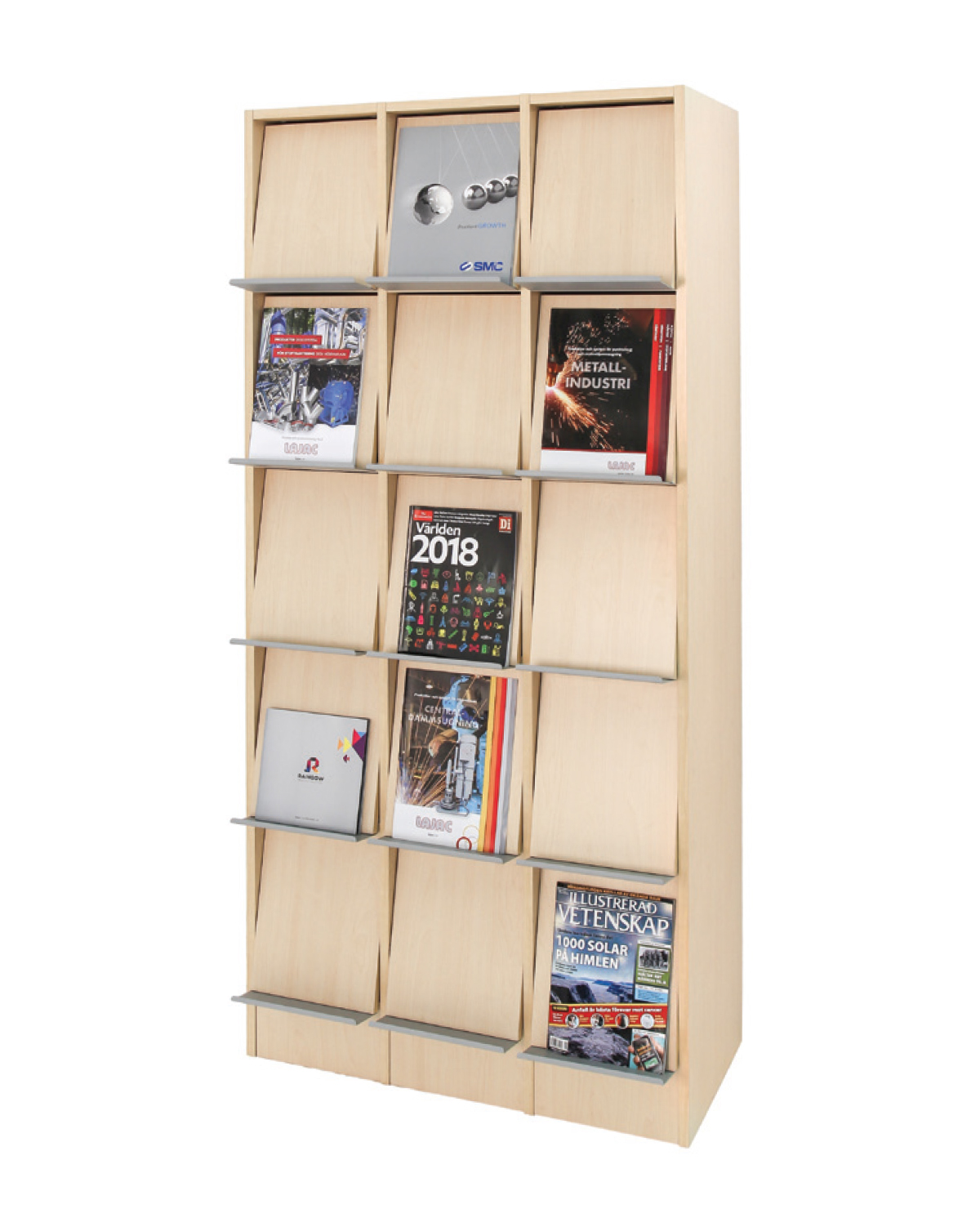 Display Cabinet, 15 compartments, Birch, H 1790 mm