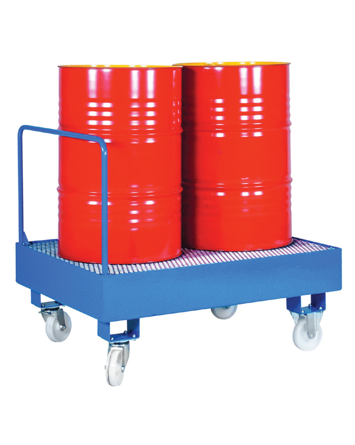 Handle + Nylon wheels for Drum Pallet Trolley