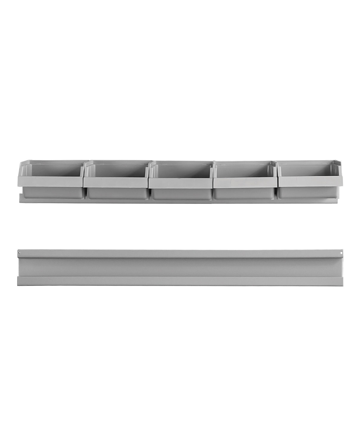 Plastic bin Rack for upright, 5 bins, W 666 mm