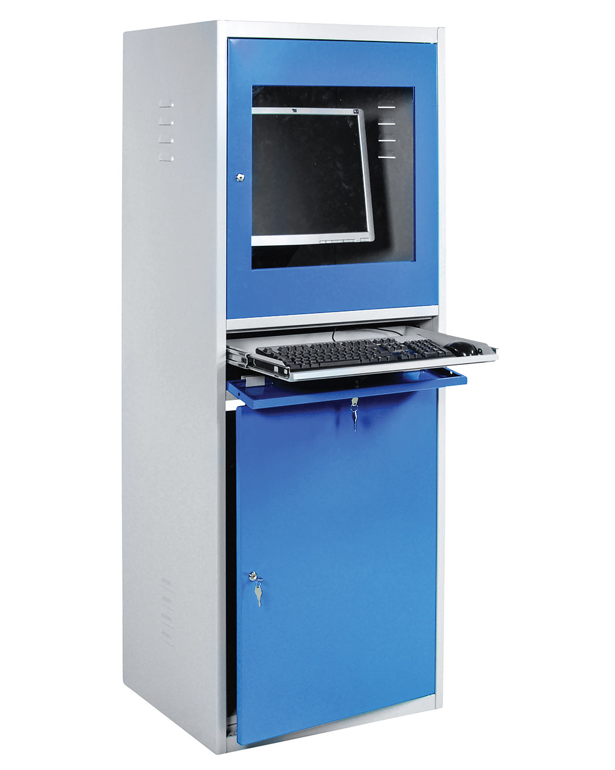 Computer Cabinet, Self-ventilation, Blue
