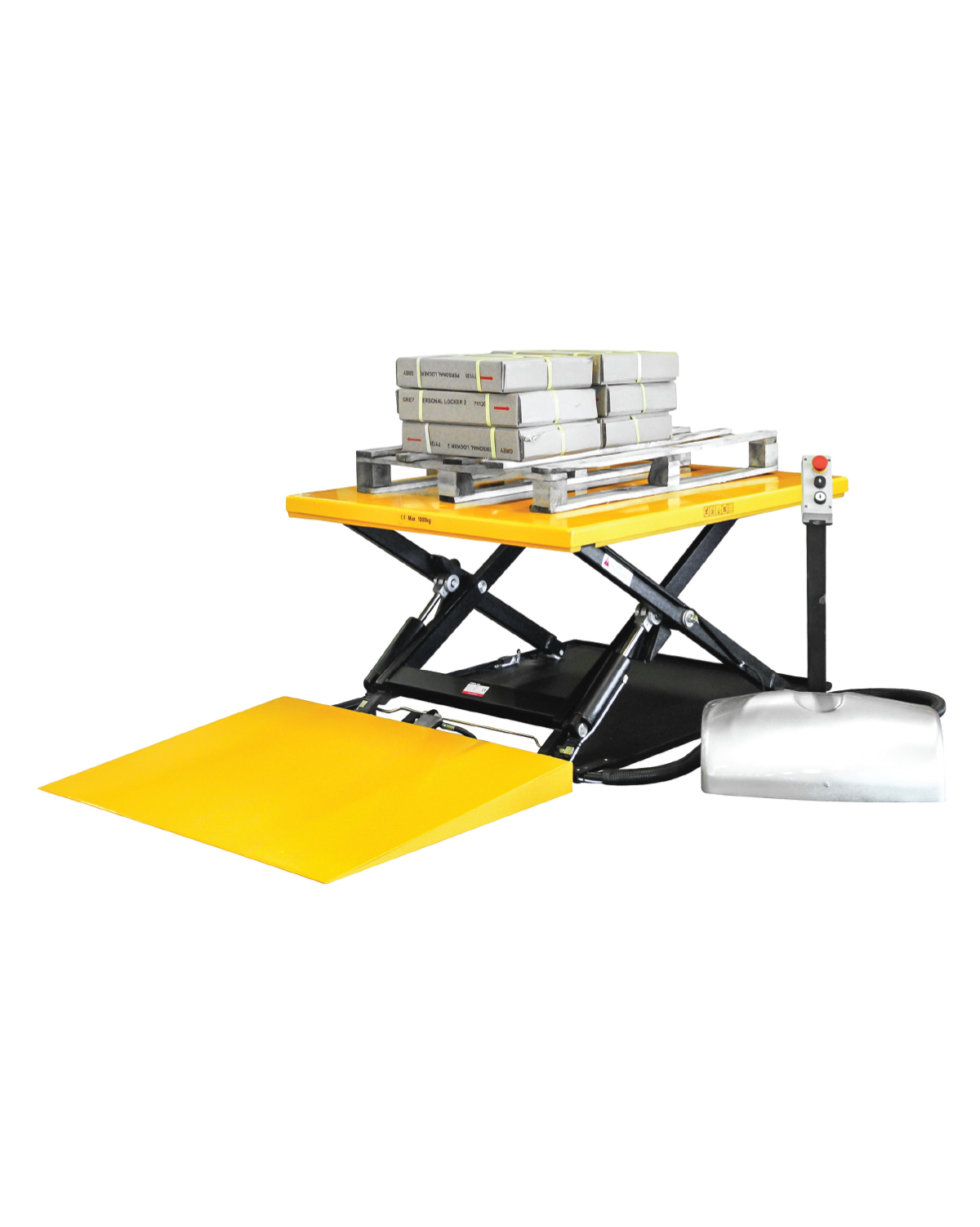 Electro-hydraulic Lift Table with ramp 1000 kg