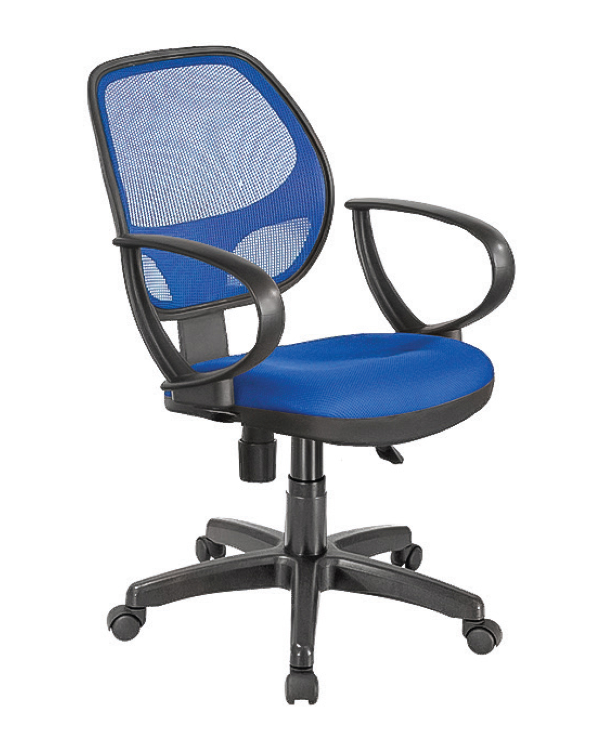 Office Swivel Chair, Blue Mesh Back