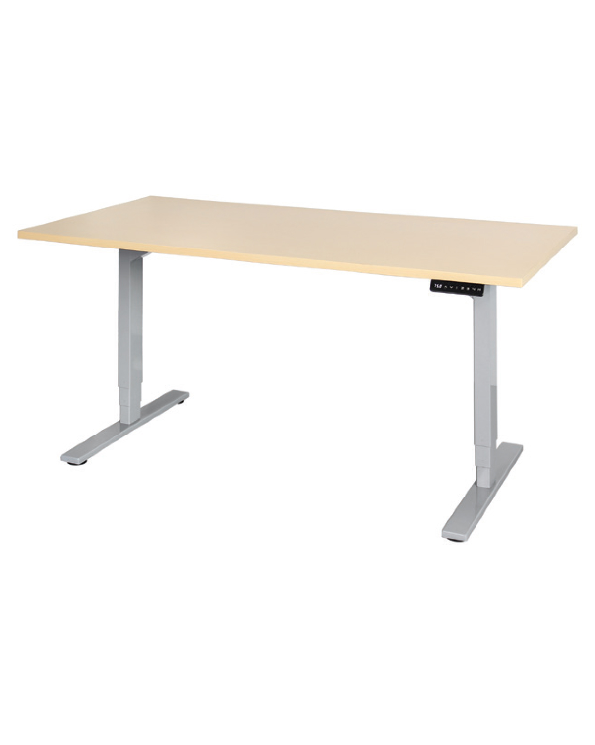Office Standing Desk, Rectangle, Birch, W 1600 mm