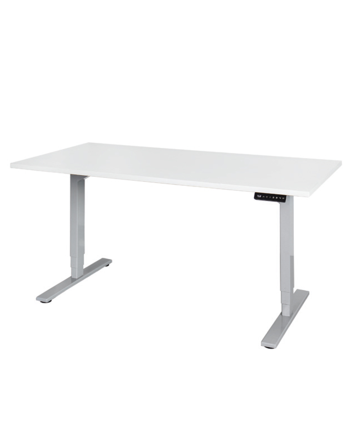 Office Standing Desk, Rectangle, White, W 1600 mm