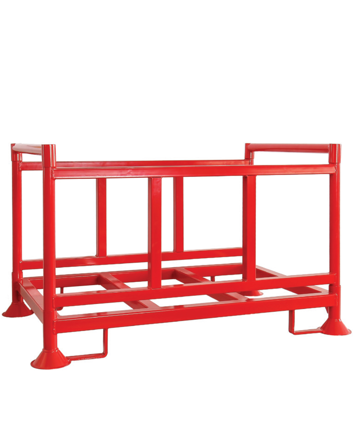 Stackable Steel Pallet, Standard, 2 Long sides H 1200 mm + 2 Short Spacebars