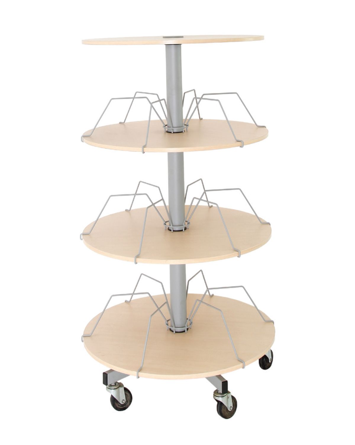 Rotating Binder Stand, 4 levels, Birch, H 1321 mm